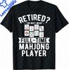 Mah Jongg Sets Vintage Retro Mahjong Tshirt Print Original Design Gifts T Shirts Streetwear Custom Tshirt Camiseta Hombre