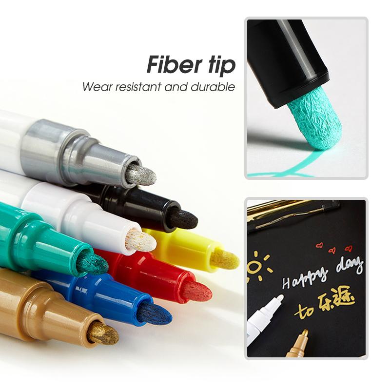 12color Permanent Paint Markers,Oil-Based Paint Pens,Waterproof Quick Dry Marker Set for Various materials Painting,Art Supplie