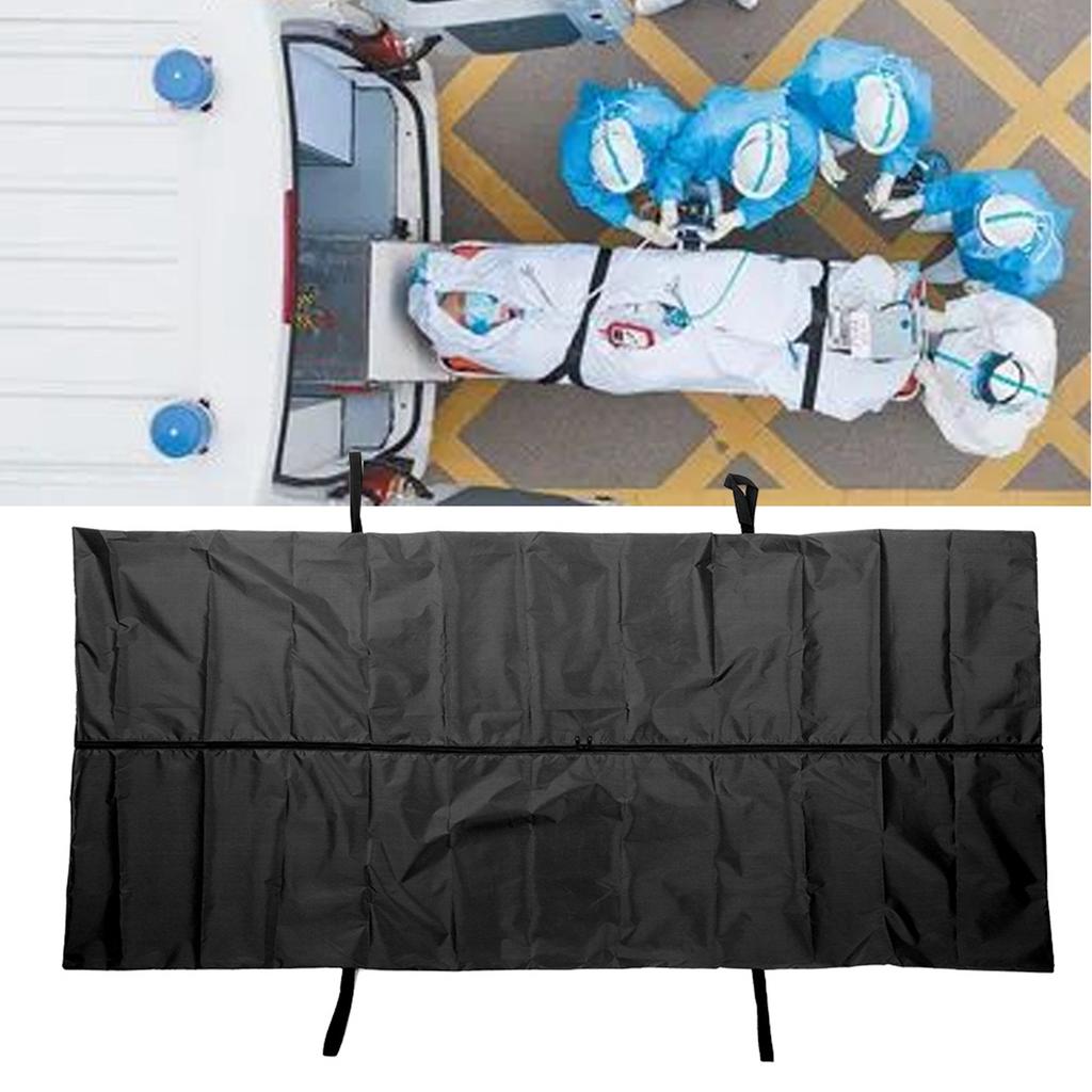 Cadaver Bag Leakage Proof 210D Waterproof Body Storage Bag Corpse Bag Funeral Supplies(Black )