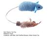 Plush Mouse Cat Toy Stuffed Mouse with Silver Vine Interactive Cat Mouse Toy with Tail Feathers Bell Kitten Kicker Toy Stimulates Hunting Instinct for