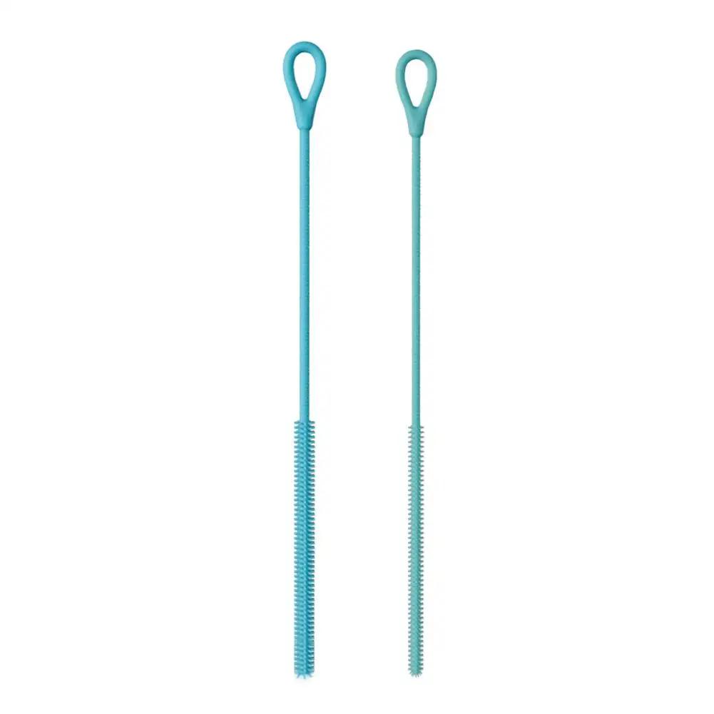 Straw Cleaner Brush Extra Long Silicone for Stanley Cups Reusable Straws Deep Cleaning Reusable Straw Cleaner Bottle Brush E6T7