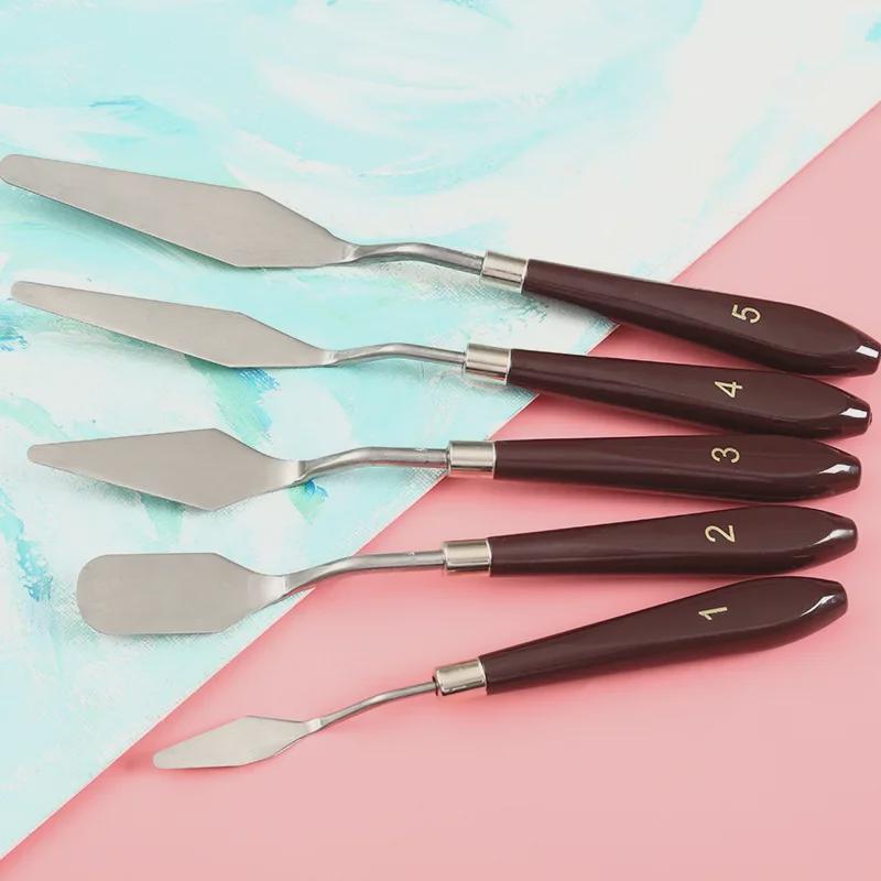 Acrylic Gouache Paint Scraper & Palette Knife Set for Art Oil Painting