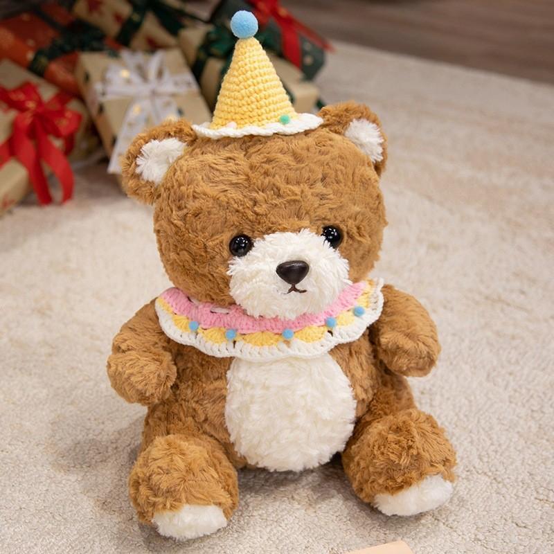 Plush Bear Toy With Cute Hood For Kids Gift Girls Party Decor
