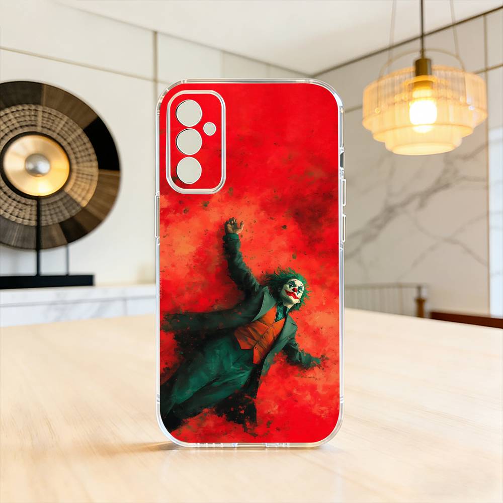 

Movie Joker Clown Phone Case For SamsungA10,12,20,21S,30,31,40,50,51,52,70,71 Transparent Cover Samsung a50 30s 50s