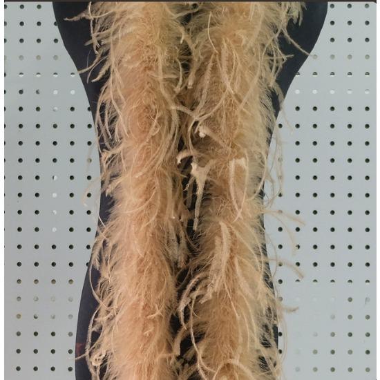 DIY 2 Meter Flauschige Straußenfederboa 1-lagig Dick Hochwertige Federboa Schal für Hochzeitskleid Dekor Maßgeschneiderter DIY Schal