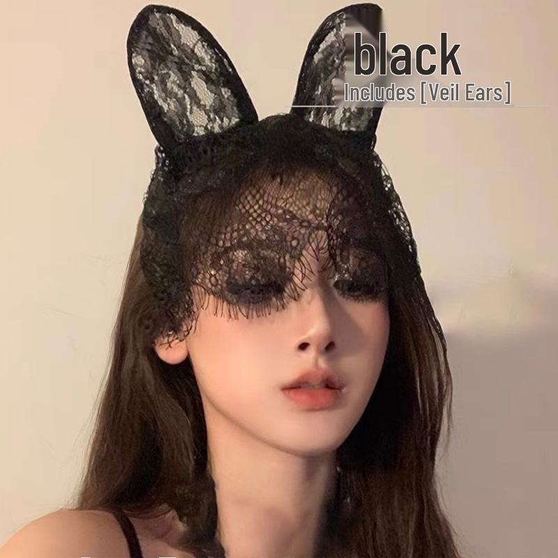 Tiara Fofa de Gato e Orelhas de Coelho para Cosplay, Acessórios de Cabelo Kawaii Estilo Soft Girl Japonês para Fotos