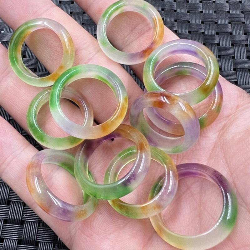 Green Jade Ring, Violet Quartzite Ring, Prayer Beads Jade Ring, Running Ring, Jade Bracelet