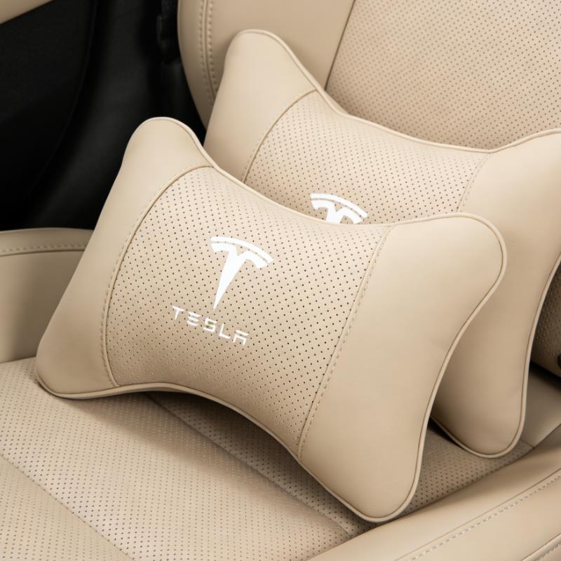 1Pcs Car Interior Headrest Seat Head Support Neck Pillow For Tesla Model 3 Y S X SpaceX Cybertruck Juguete Roadster Coil Bonina