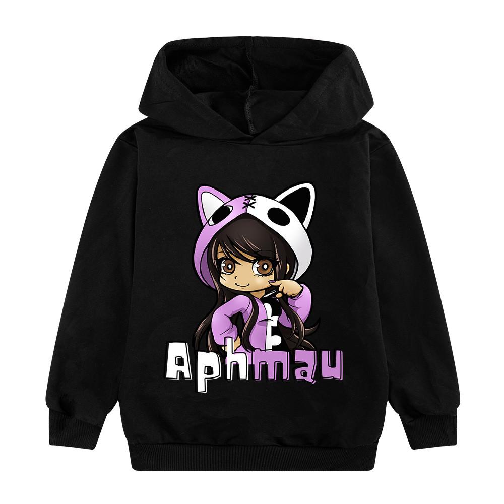 B939 Kids Girls APHMAU Printed Casual Long Sleeves Hoodie 100cm
