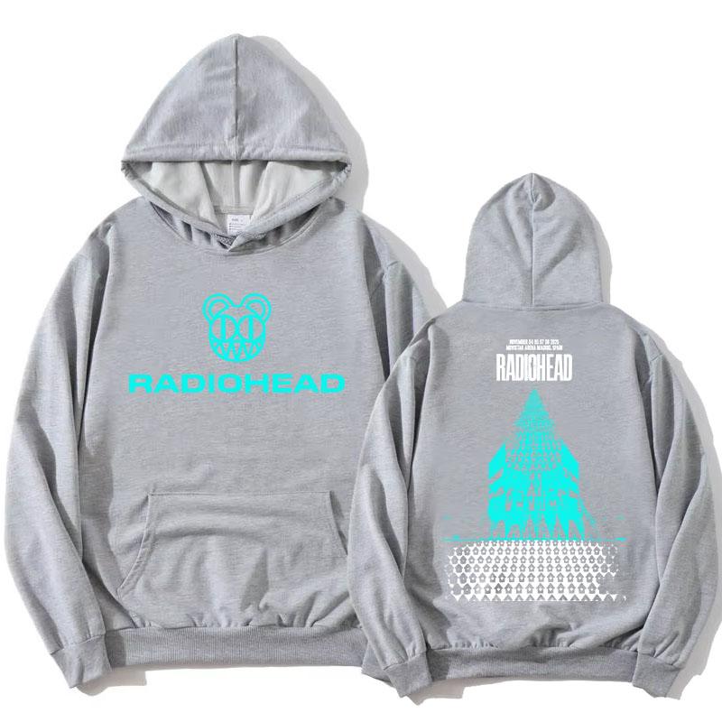 Rock Band Radiohead Trasa 2025 Listopad Bluzy Polarowe Zimowe Długi Rękaw Bluzy z Kapturem Casualowa Moda Męskie/Damskie Pulowery