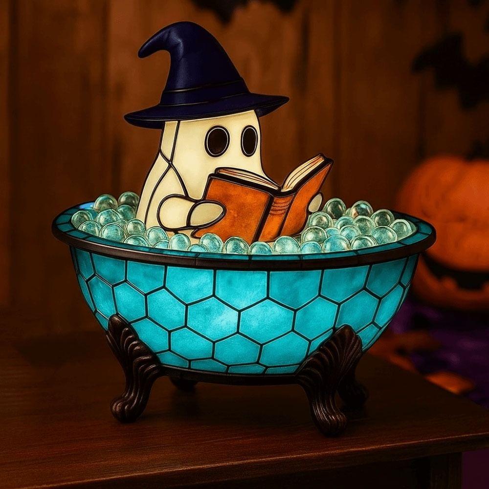 Resin Ghost Bubble Bath Lamp Soft Color Change Ghost LED Light Halloween Party