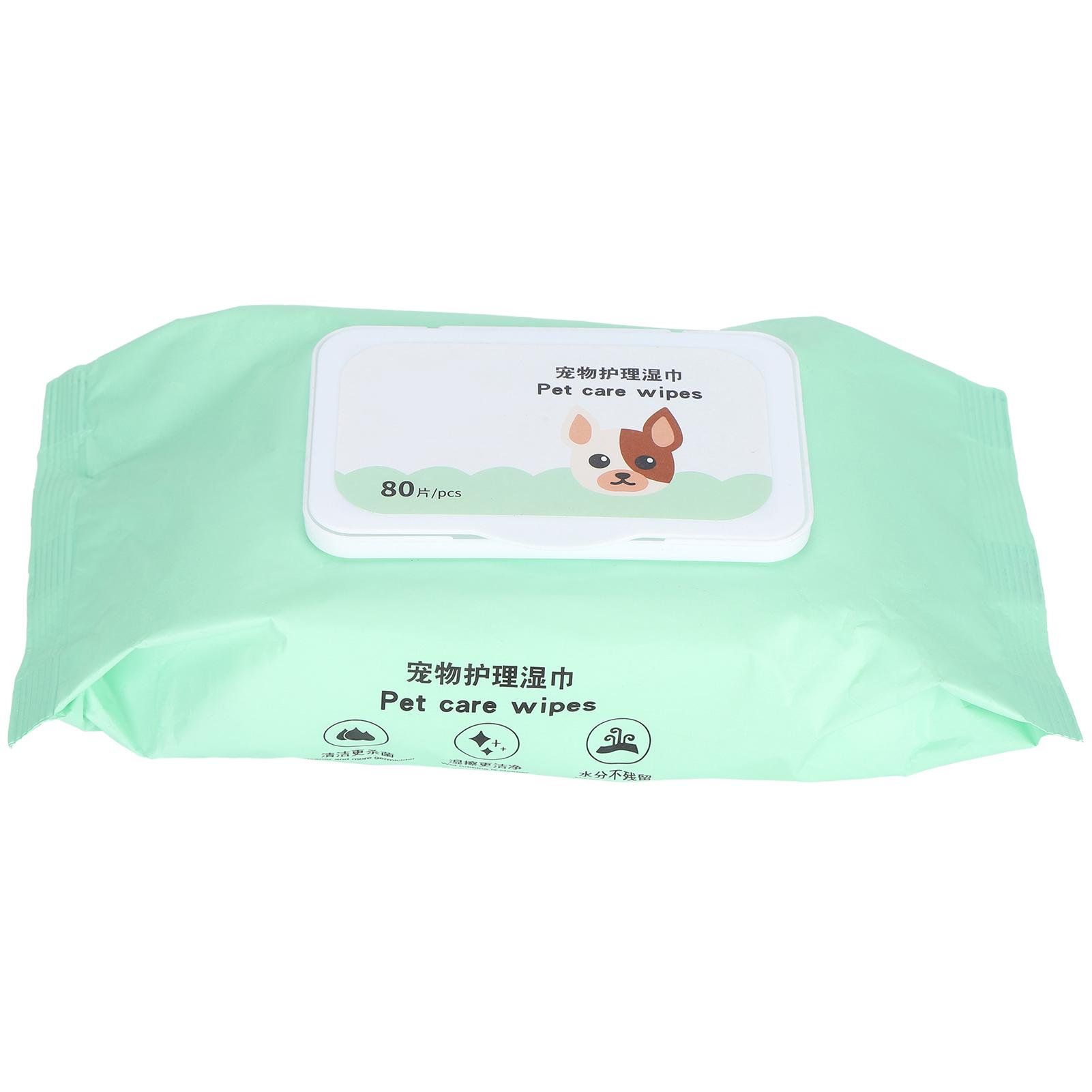 

Dog Cleaning Wipes Pet Safe Deodorizing Grooming Wipes for Paws Stains 80ct Per Pack