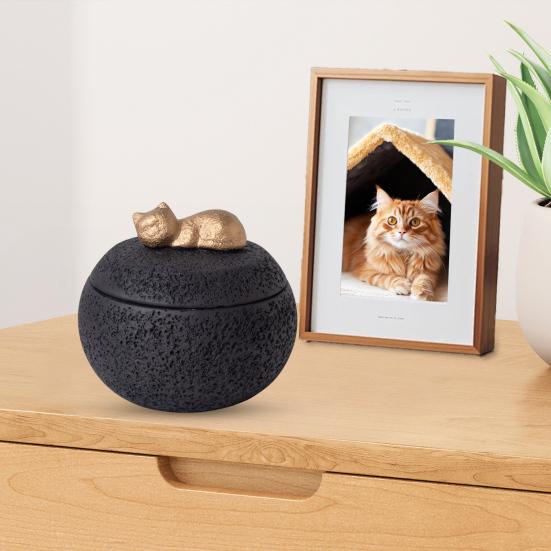Pet Memorial Urn Moisture-Proof Dog Cat Cremation Urn 350ml Capacity Cement Pet Loss Keepsake Urn for Dogs Cats Bone Ash