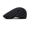 Striped Flat Cap Unisex Ivy Gatsby Newsboy Hat Adjustable Driving Cabbie Cap Casual Summer