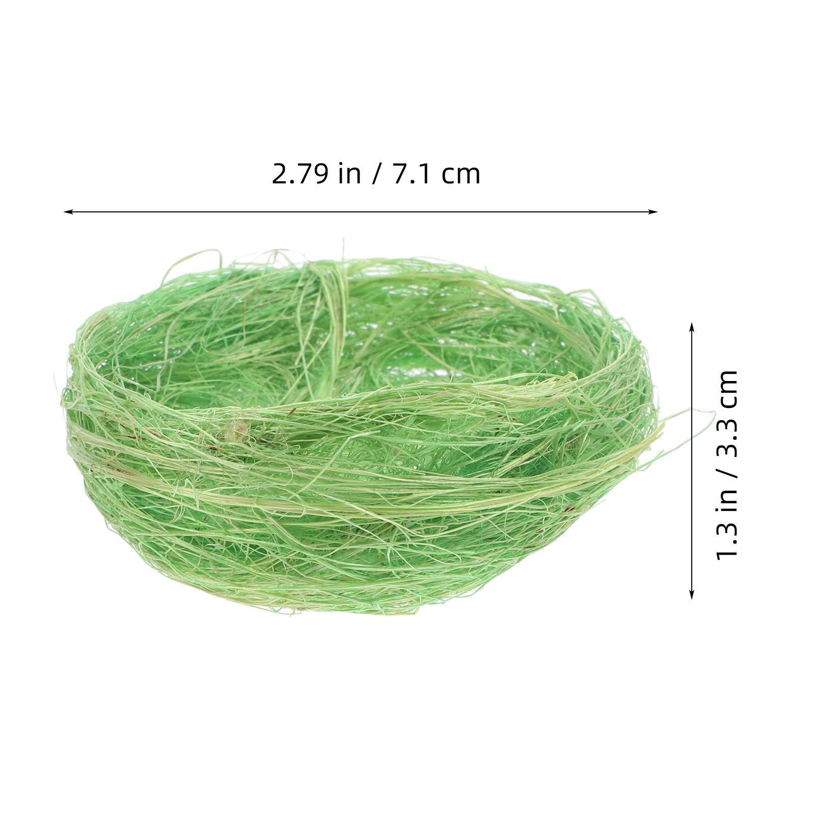 

4Pcs Eco Friendly Thickened Jute Handcrafted Bird Nest for Pet Birds Garden Decor Photo Background Dish Holder Craft Ornament зелений