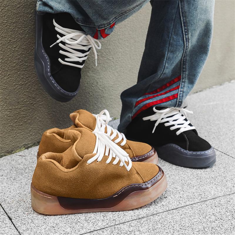Brödskor vinterförtjockade nisch trendiga skor retro amerikansk platå avslappnade skateboardskor X