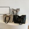 Women Diamond Quilted Tote Handbag Large Capacity Top Handle Bag Versatile Soft Satchel Bag Casual Trendy Female Shopping Bag KTY