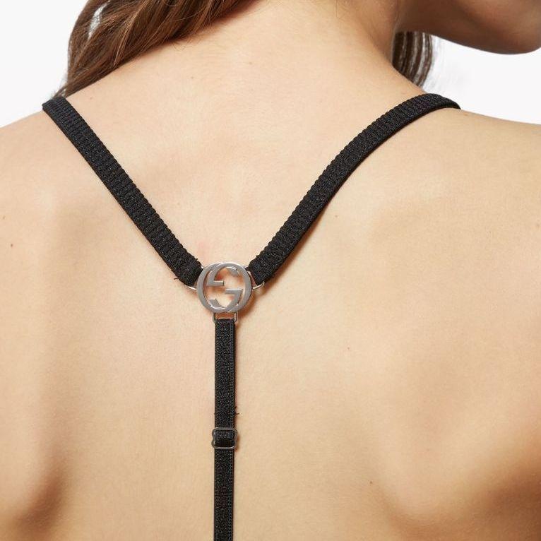 (WMNS) Gucci Nylon Jersey Crop Top 'Black' Women's 772425-XUAJ3-1000