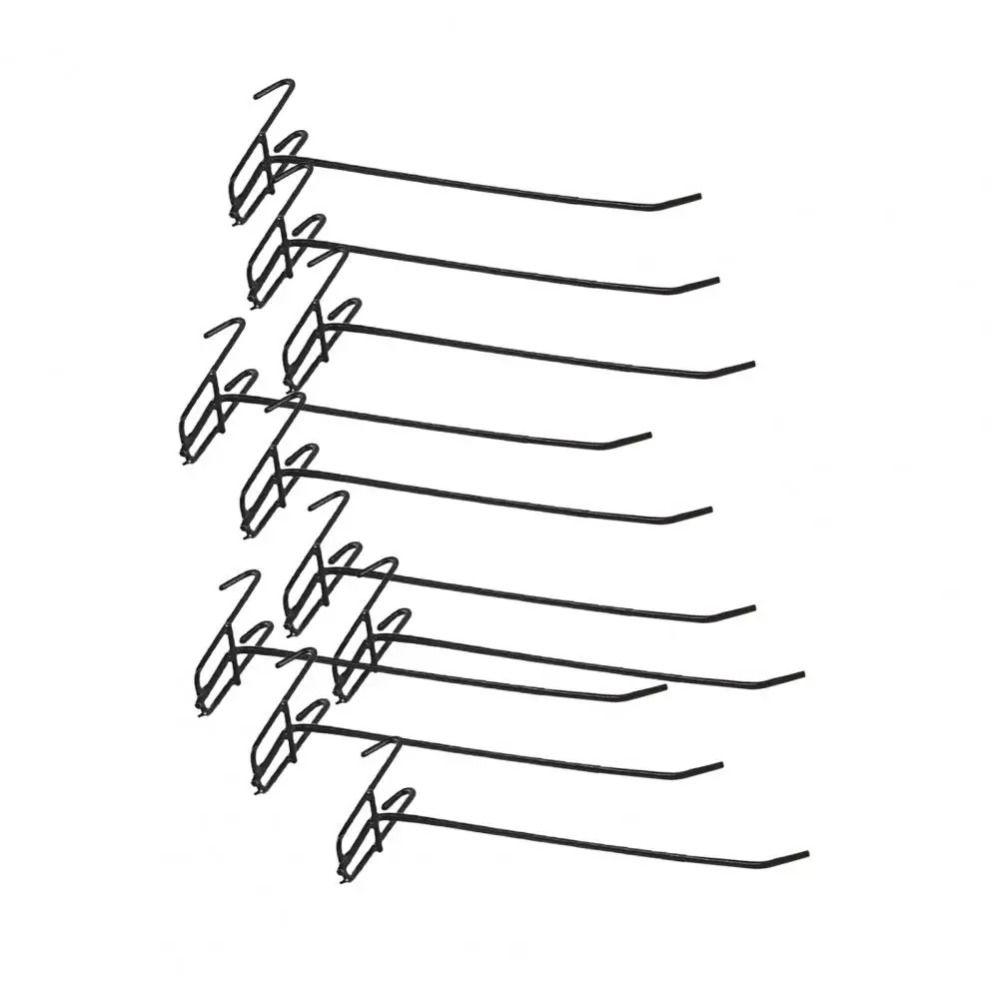

10Pcs Reusable Mesh Panel Hangers Universal Display Panel Shelf Hook Net Panel Hooks Supermarket 15cm чёрный