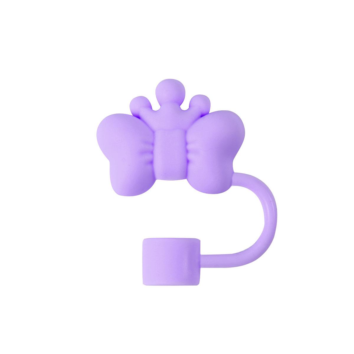 Splash Proof Silicone Straw Covers Reusable Dust Proof Plugs Protector Bow Straw Cover Cap Leak-Proof for Tumbler Cups