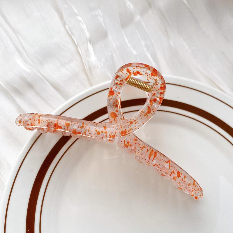 

Inspired Large Vintage Hair Claw Clip In Yellow Orange Green For Chic Hairdos помаранчевий