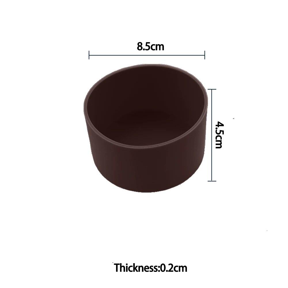 1 Stück 8,5 cm weiche Silikon-Becherbodenhülle Schutzhülse für Glaswasser-Teeflasche Anti-Schaden-Zubehör