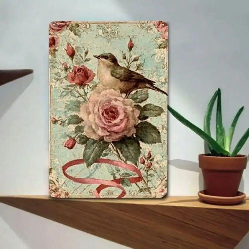 Retro Metal Wall Art Home Decor Living Room Painting 20x30cm