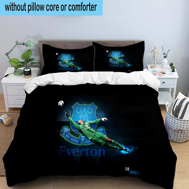 Fc Everton Crest Design 3PCS Bedding set,Ideal for1pc Duvet Cover And 2pcs Pillowcases Perfect for Christmas gift,Ideal for Bedroom, Dormitory