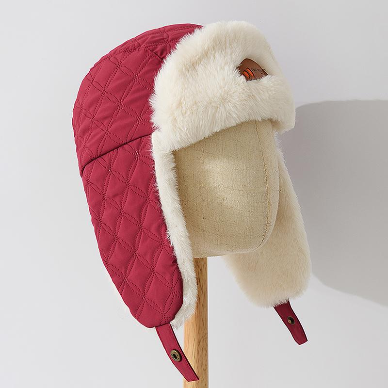 Autumn and Winter Windproof Velvet Men's and Women's Thermal Sleeves, Cycling Caps, Ear Protectors, Cold Protection, Thickened Pilot Hats