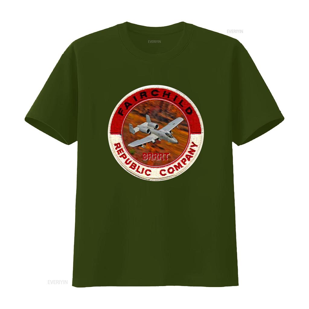 FAIRCHILD REPUBLIC COMPANY A 10 THUNDERBOLT II BODENANGRIFF BRRRT T-SHIRT vintage Gewaschen Leicht Designer-Kleidung Grafik