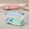 With Cover Double Soap Dishes Drainage Large Soap Holder New Soap Storage Box  Bathroom Travel