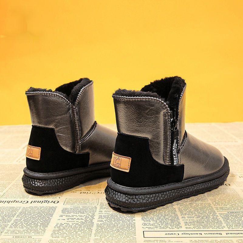 Snow Boots 2025 New Velvet Thickened Medium Tube Waterproof and Non-slip Fur Integrated Winter Warm Cotton Shoes 2025
