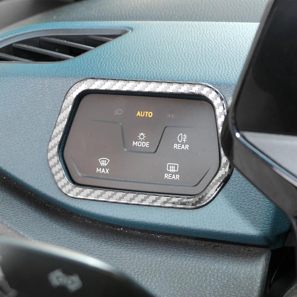 For VW ID3 for Volkswagen ID.3 ID 3 2025-2025 LHD Head Light Lamp Switch Panel Frame Cover Decoration Sticker Inner Accessories