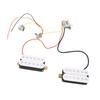 HH Pickup White Prewired HH Humbucker Pickup Set with Tone Volume Circuit for ST Electric Guitar