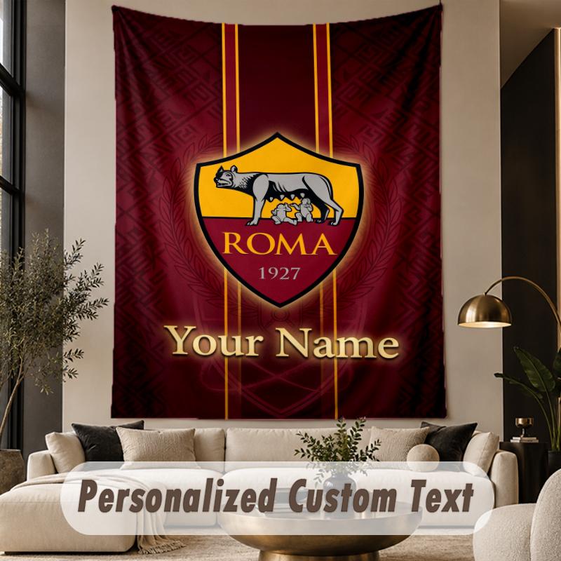 Custom Text Tapestry AS Roma Print Wall Tapestry Indoor Living Room Wall Decor
