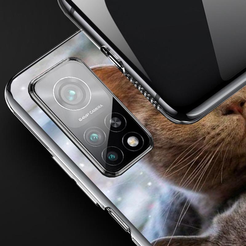 Coque de téléphone pour chat British Shorthair pour Xiaomi Redmi Note 15 14 13 12S 12 Pro Plus 11S 11E 11 11T 10S 10 Motif artistique doux Rouge