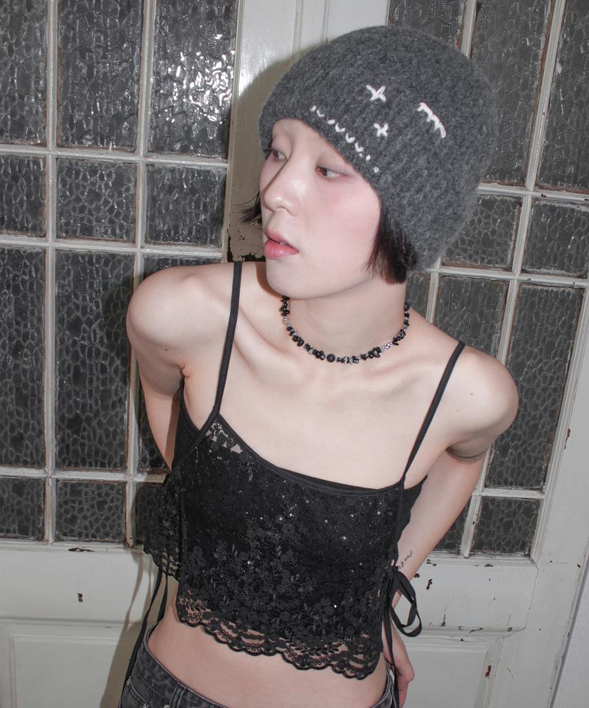 RUBATI Hand-Stitched Beanie_Charcoal