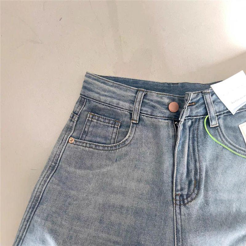 Petite High Waist Summer Jeans: Slimming, Loose, Straight Leg, Versatile, Flaw-Covering Pants for Women.