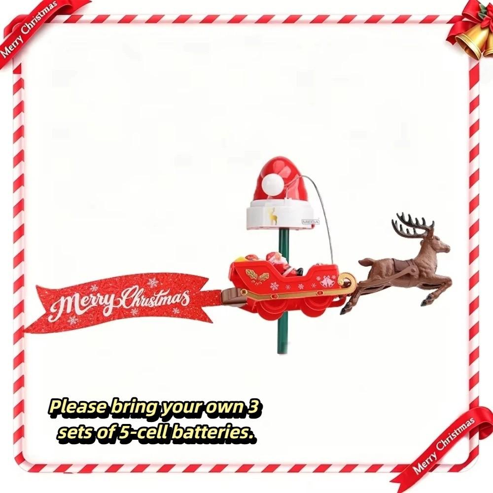Light Up Christmas Tree Topper Electric Rotating LED Atmosphere Decor Seasonal Display