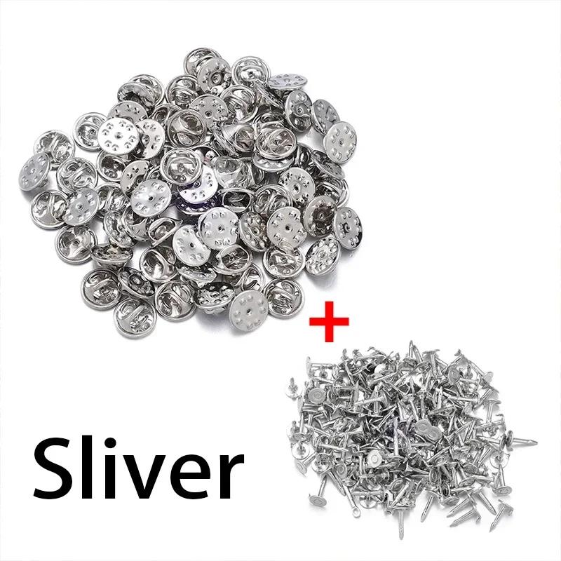 

DIY Butterfly Hat Brooch Accessories Set Buckle Pin Making Metal Nail Tie Studs Badge Tacks Spur Needle Gifts Jewelry Production 50 sets