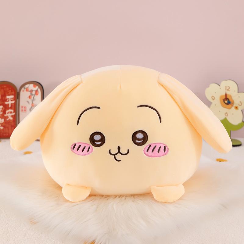Chiikawa Plush Pillow Kawaii Hachiware Usagi Stuffed Toy Soft Round Plushie Cushion for Kids Fans Birthday Gift Room Decoration