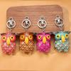 Handmade Cowhide Owl Keychain: Animal Cartoon Bag Accessory & Travel Souvenir