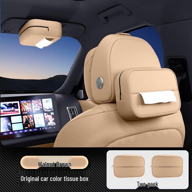 E5 PLUS Blue Electric Car Tissue Box: Model 26 Seat Backrest Hanging Bag Accessory.