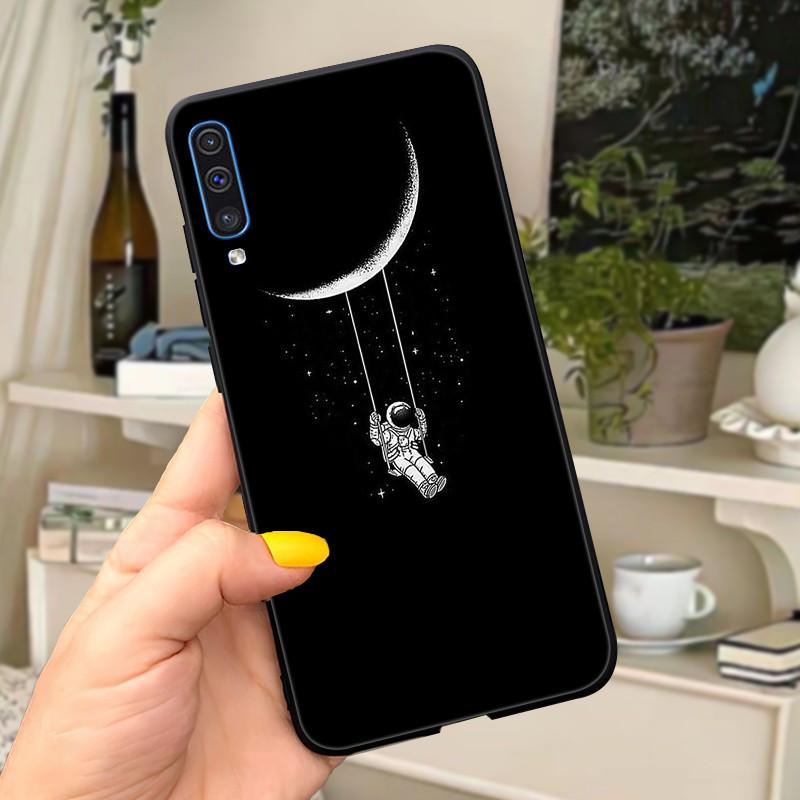 Phone Case For Samsung Galaxy A30s A50 Case Cute Silicone Black Back Covers on For Coque Samsung A50 s A50s A 30s Cover Bumper
