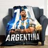 Football Messi Blanket Soft Warm Cozy Great for Couch Bed Bedding for All Occasions Digital Print Gifts For Family Or Friends