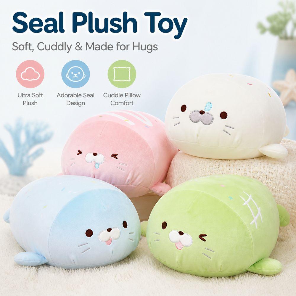 Soft Cuddle Seal Stuffed Animal Cute Seal Shape Ocean Animal Plush Gifts Seal Plush Toy Birthday