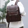 Zaino da Uomo in PU ad Alta Capacità con Tasche Multiple, Borsa per Laptop da Viaggio d'Affari e Pendolarismo per Lavoratori d'Ufficio e Studenti, Uso Quotidiano