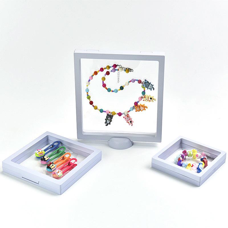 Jewelry Storage Box: Transparent PE Film Display for Necklaces & Earrings