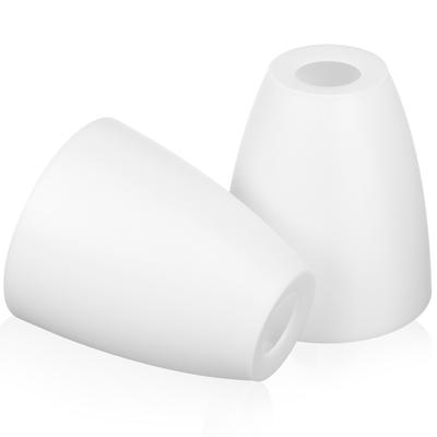 2 Stück Weißer Kunststoff Lampenschirm E14 Schreibtisch Nachttisch Leuchte Schirm Abdeckung Lampenschirme Kleine Lampen Beleuchtungszubehör Lampe