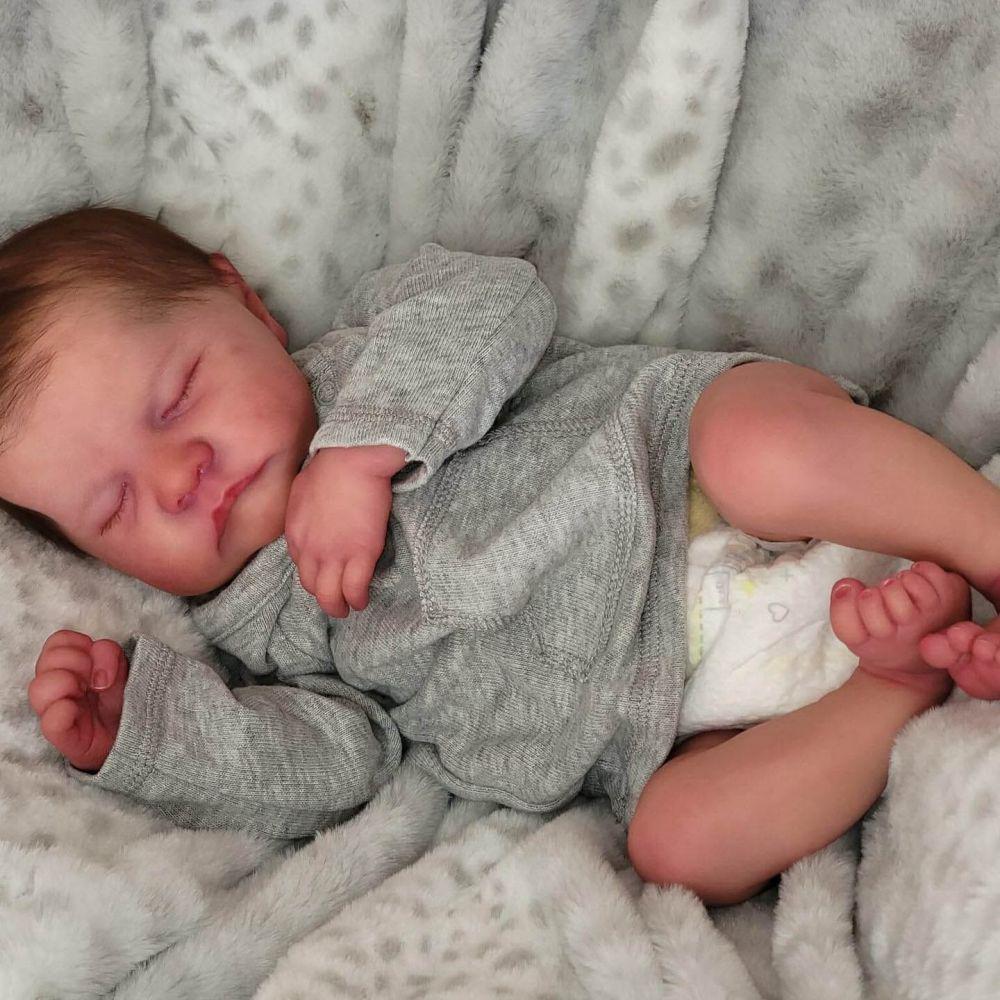 Levi Reborn Baby Doll: 17" Soft Vinyl Doll for Early Education.
